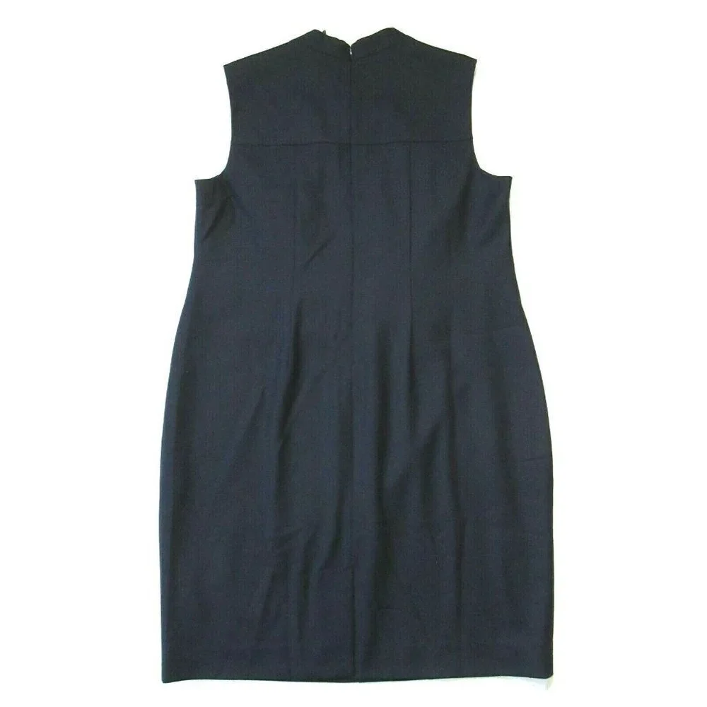 NWT MM. Lafleur Lucinda 2.0 in Ink Sharkskin Stretch Wool Sheath Dress +1 $325 - Picture 7 of 8